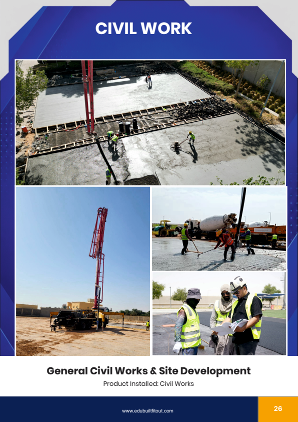 School civil works and site development